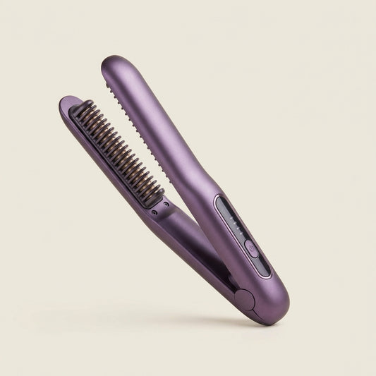 Meneflix Cordless Mini Hair Straightener Comb – Portable, Rechargeable & Travel-Friendly (Up to 200°C)